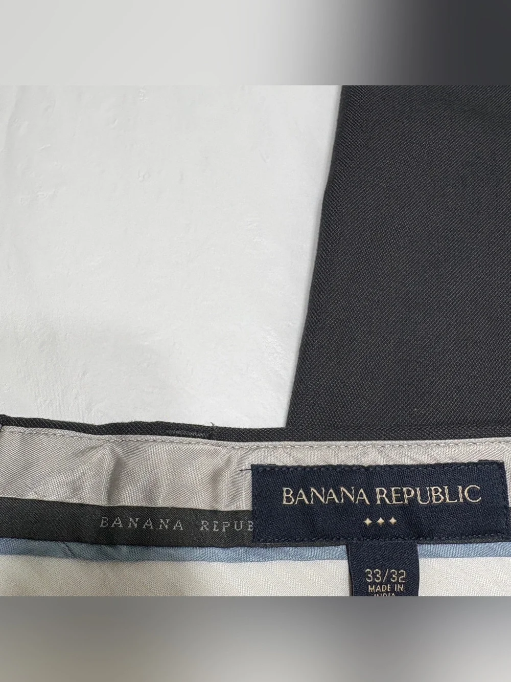 Banana Republic Gray Flat Front Dress Pants Men’s 33/32